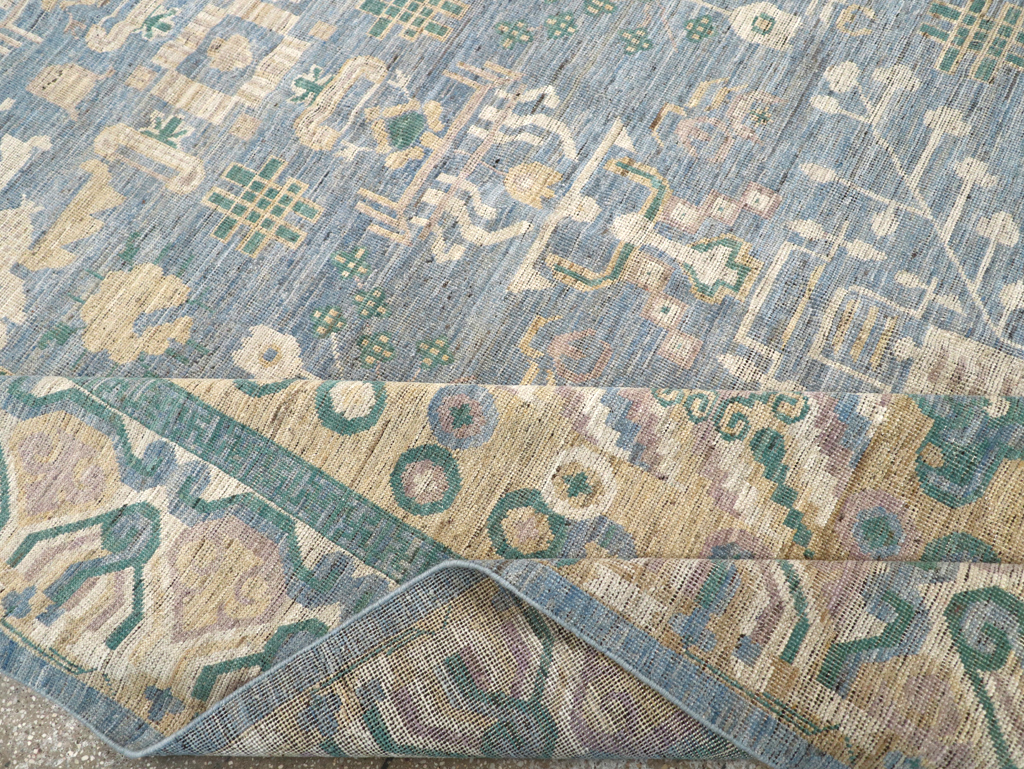 Contemporary East Turkestan Khotan Room Size Carpet, No.31331 - Galerie Shabab