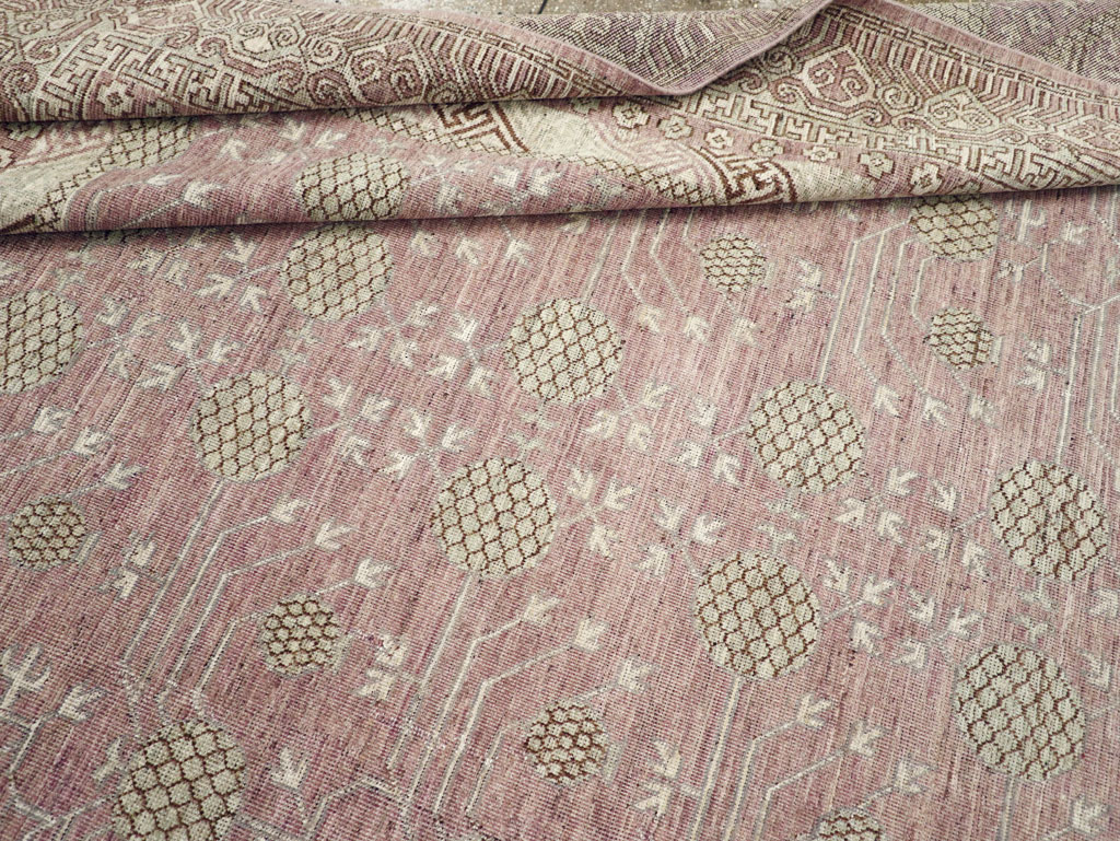 Contemporary East Turkestan Khotan Room Size Carpet, No.31332 - Galerie Shabab