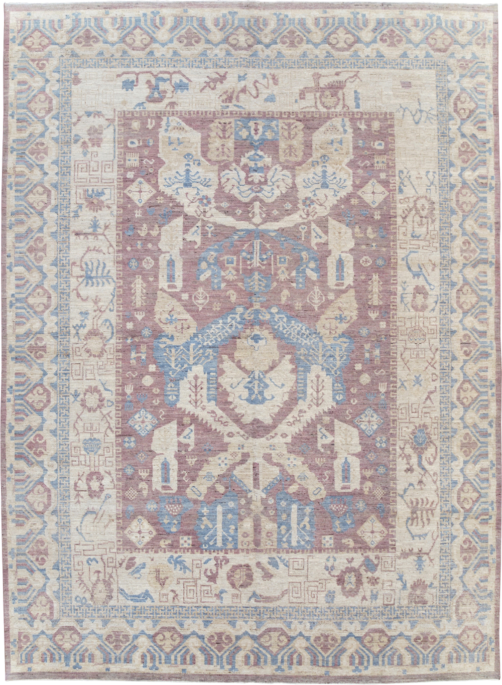 Contemporary East Turkestan Khotan Room Size Carpet, No.31334 - Galerie Shabab