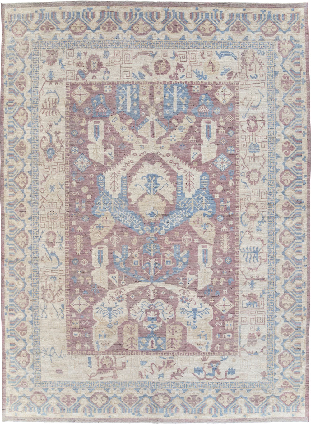 Contemporary East Turkestan Khotan Room Size Carpet, No.31334 - Galerie Shabab
