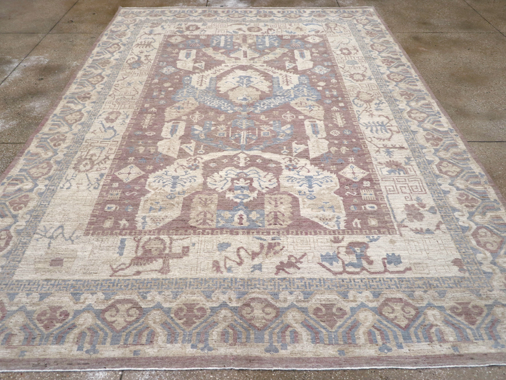 Contemporary East Turkestan Khotan Room Size Carpet, No.31334 - Galerie Shabab