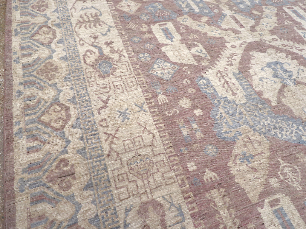 Contemporary East Turkestan Khotan Room Size Carpet, No.31334 - Galerie Shabab