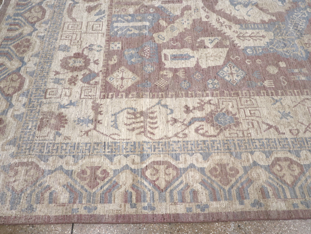 Contemporary East Turkestan Khotan Room Size Carpet, No.31334 - Galerie Shabab