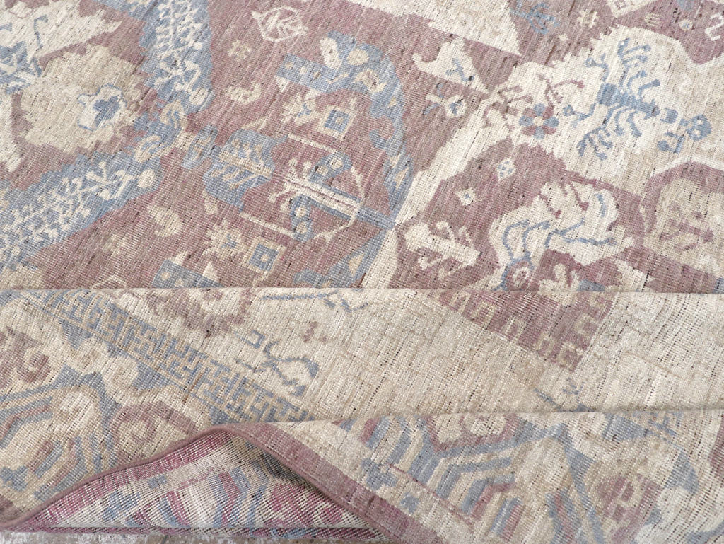 Contemporary East Turkestan Khotan Room Size Carpet, No.31334 - Galerie Shabab