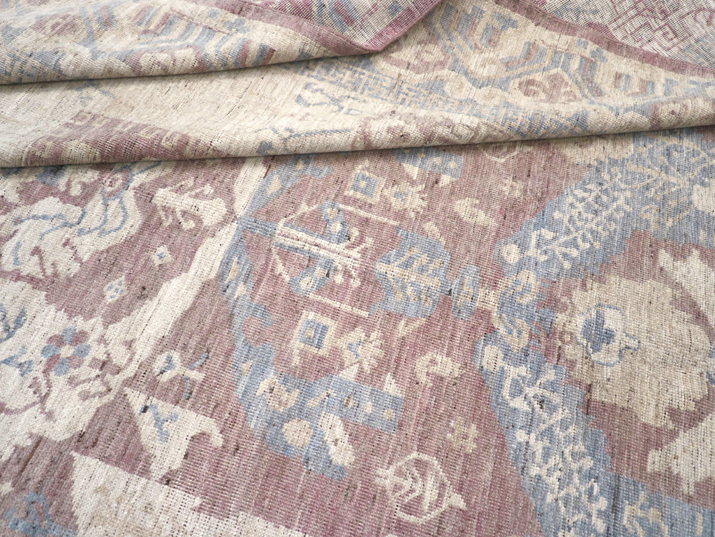 Contemporary East Turkestan Khotan Room Size Carpet, No.31334 - Galerie Shabab