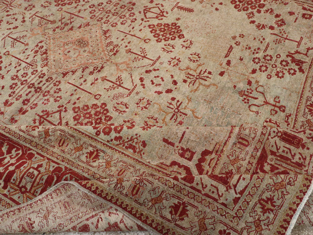 Antique Persian Joshegan Room Size Carpet, No.31336 - Galerie Shabab