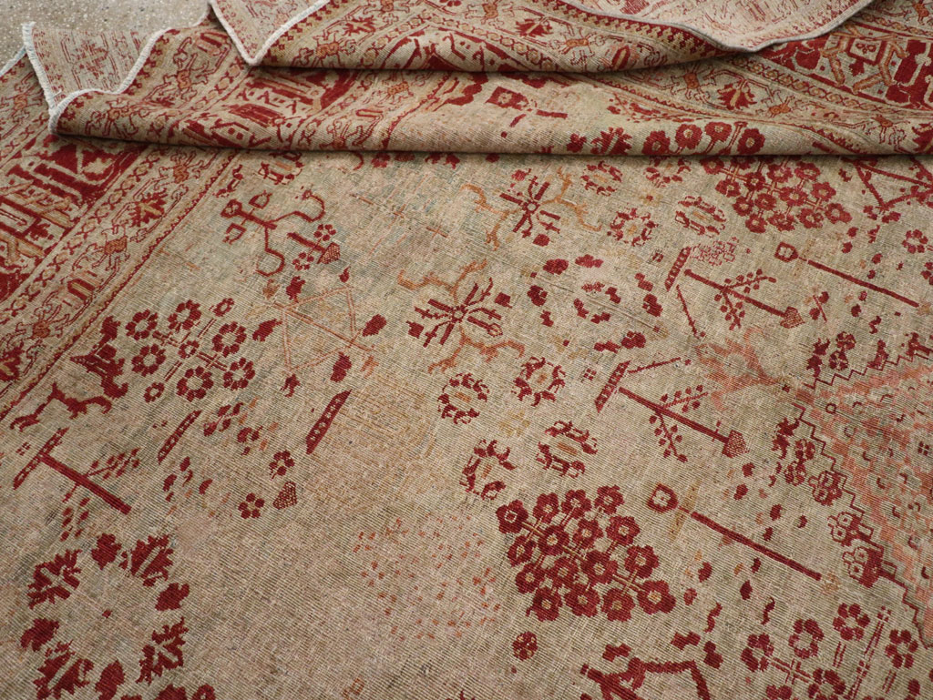 Antique Persian Joshegan Room Size Carpet, No.31336 - Galerie Shabab