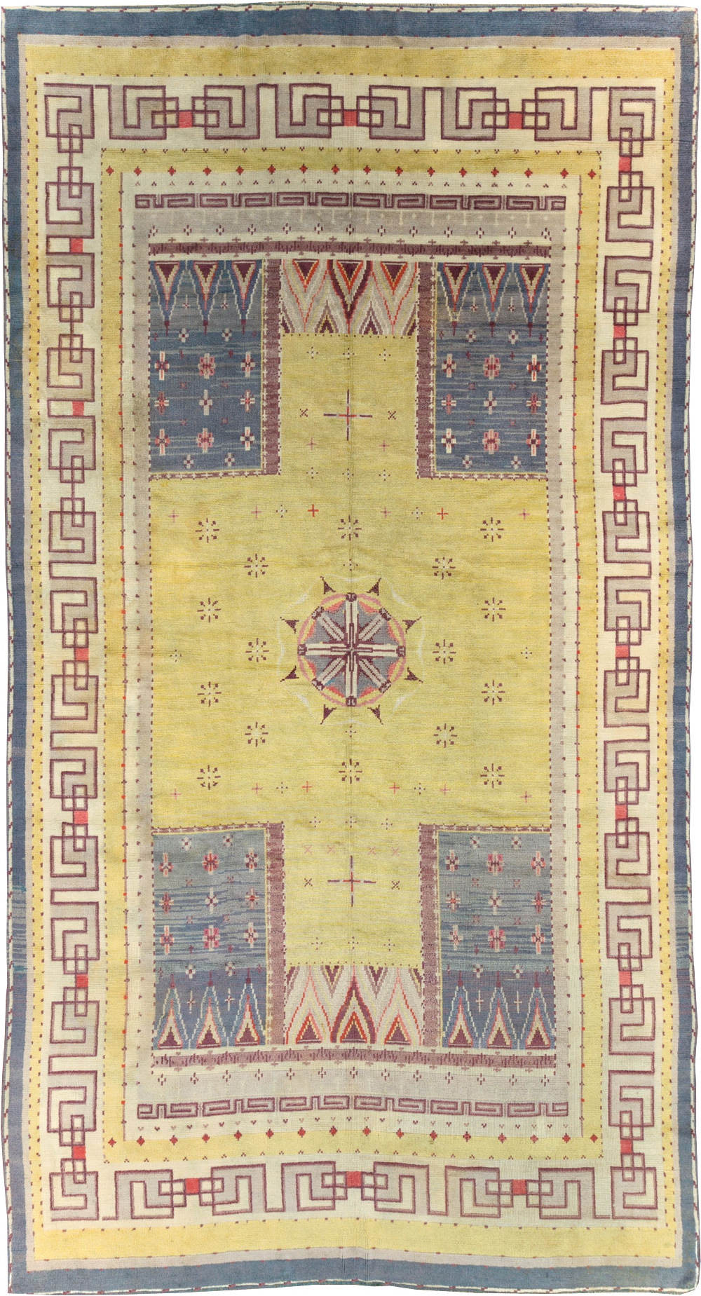 Vintage European Art Deco Long and Narrow Carpet, No.31337 - Galerie Shabab