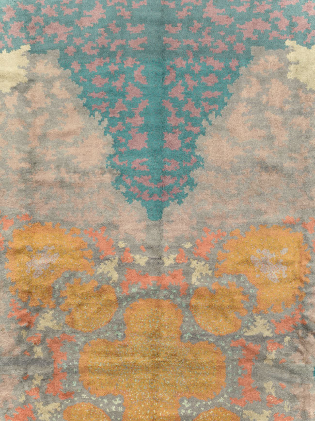 Antique European Art Deco Square Room Size Carpet, No.31338 - Galerie Shabab