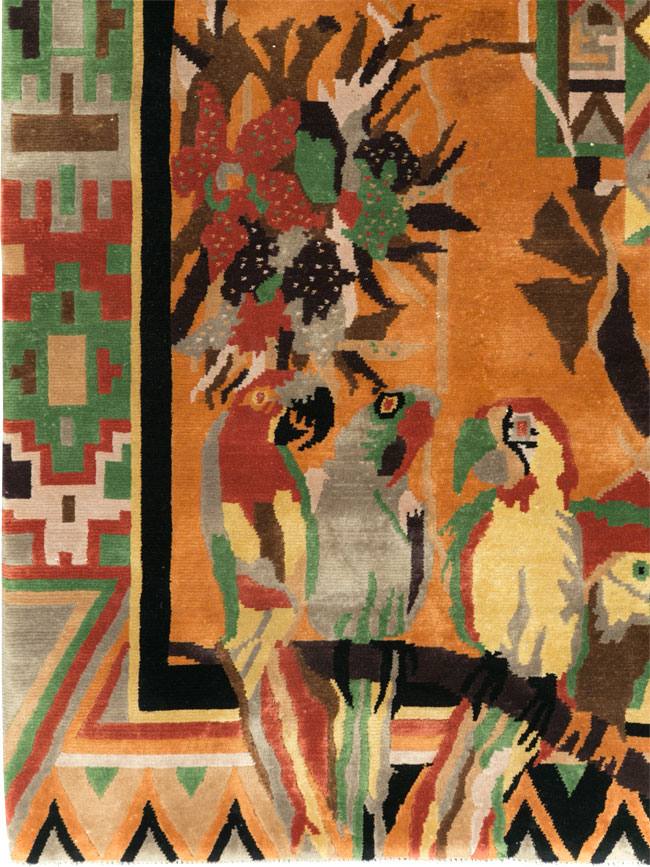 Vintage Tibetan Art Deco Carpet by Nini Ferrucci, No.31340 - Galerie Shabab