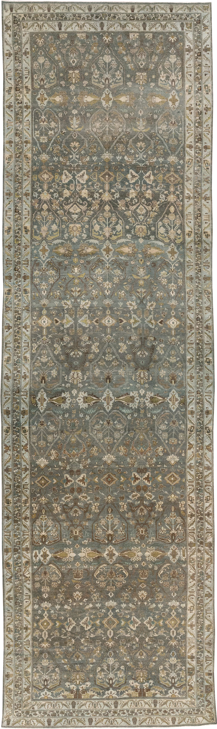 Antique Persian Malayer Wide Gallery Runner, No.31341 - Galerie Shabab
