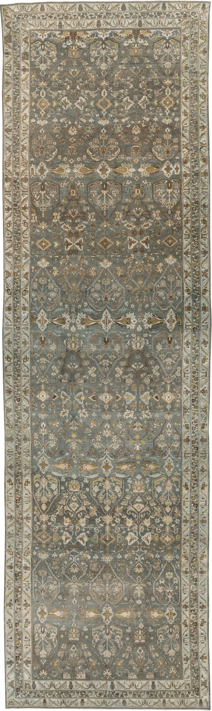 Antique Persian Malayer Wide Gallery Runner, No.31341 - Galerie Shabab