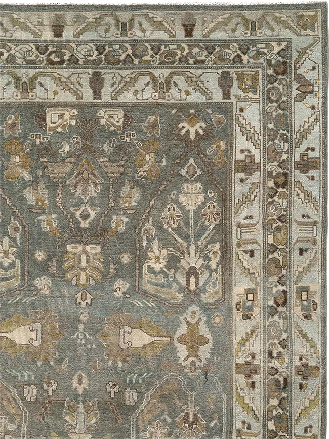 Antique Persian Malayer Wide Gallery Runner, No.31341 - Galerie Shabab