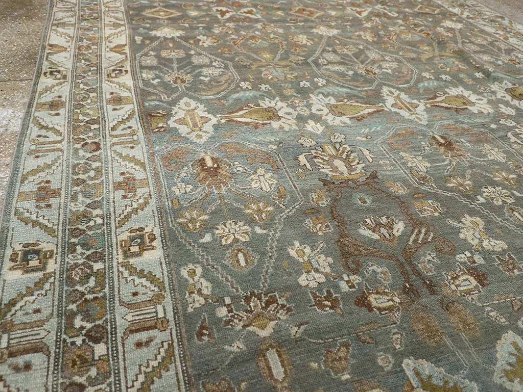 Antique Persian Malayer Wide Gallery Runner, No.31341 - Galerie Shabab