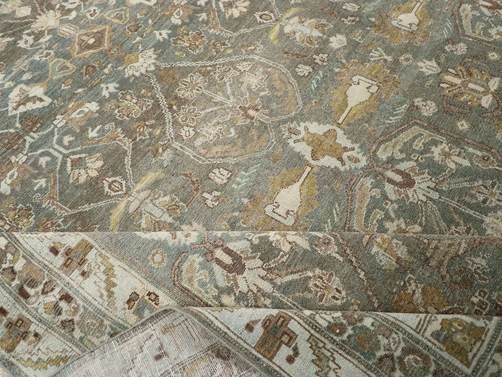Antique Persian Malayer Wide Gallery Runner, No.31341 - Galerie Shabab