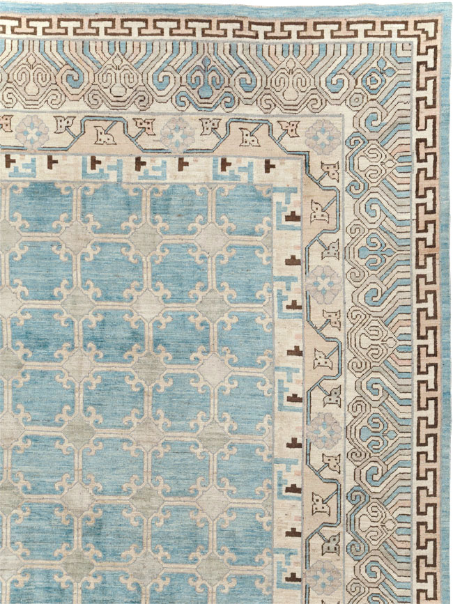 Modern East Turkestan Khotan Large Room Size Carpet, No.31342 - Galerie Shabab