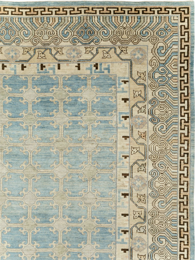 Modern East Turkestan Khotan Large Room Size Carpet, No.31342 - Galerie Shabab