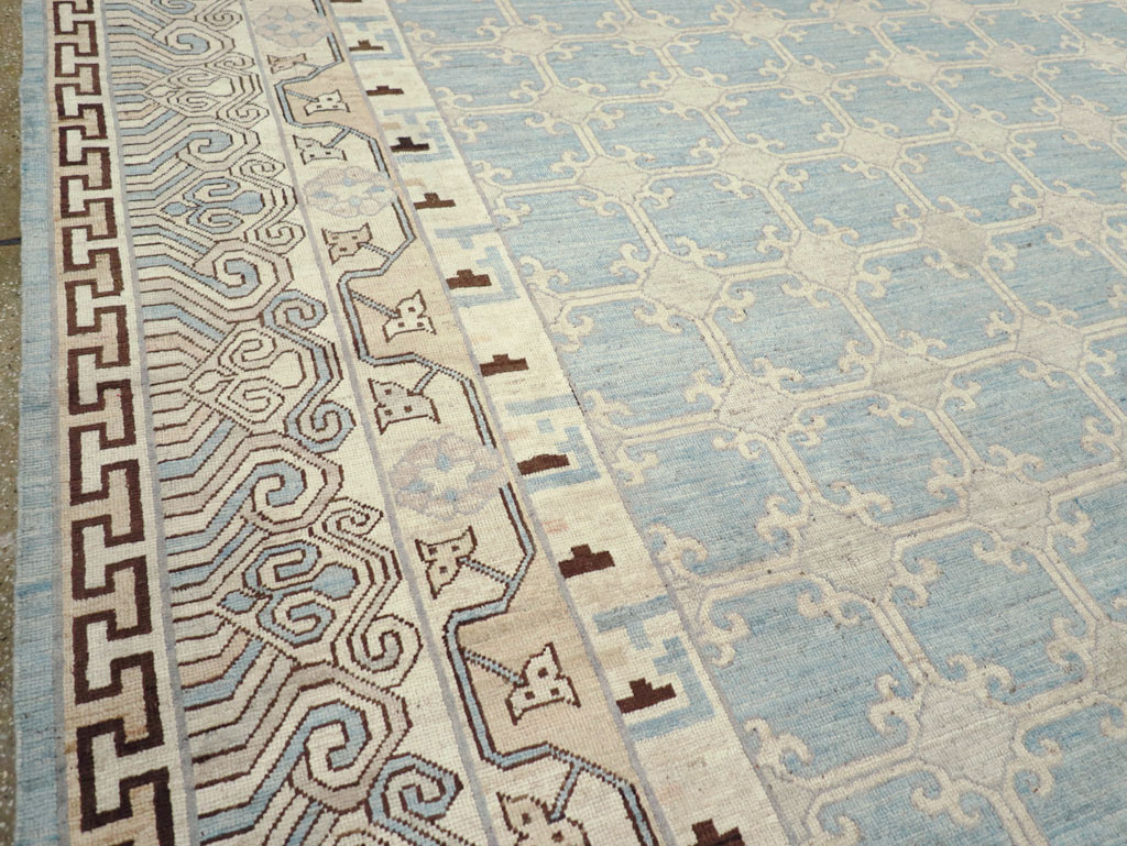 Modern East Turkestan Khotan Large Room Size Carpet, No.31342 - Galerie Shabab