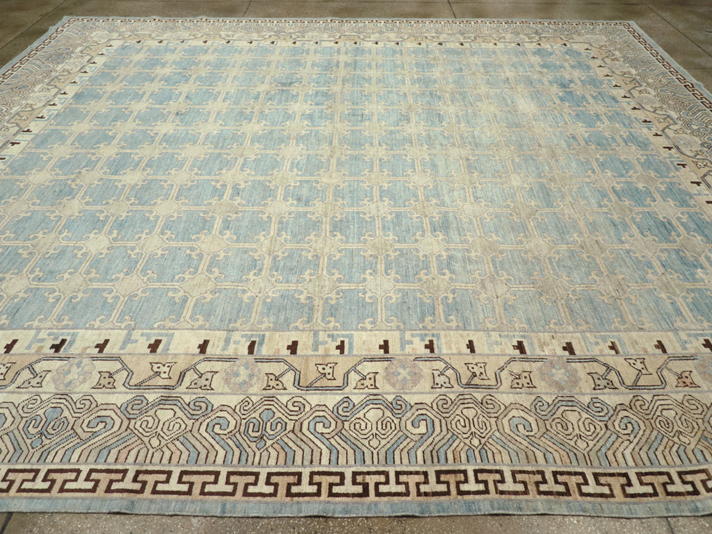 Modern East Turkestan Khotan Large Room Size Carpet, No.31342 - Galerie Shabab