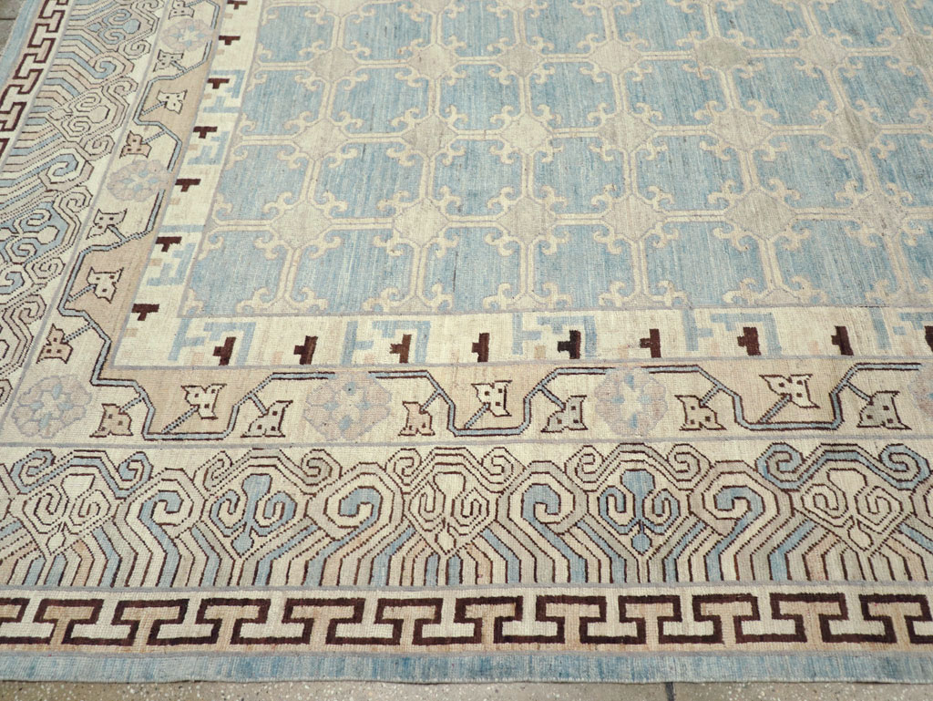 Modern East Turkestan Khotan Large Room Size Carpet, No.31342 - Galerie Shabab