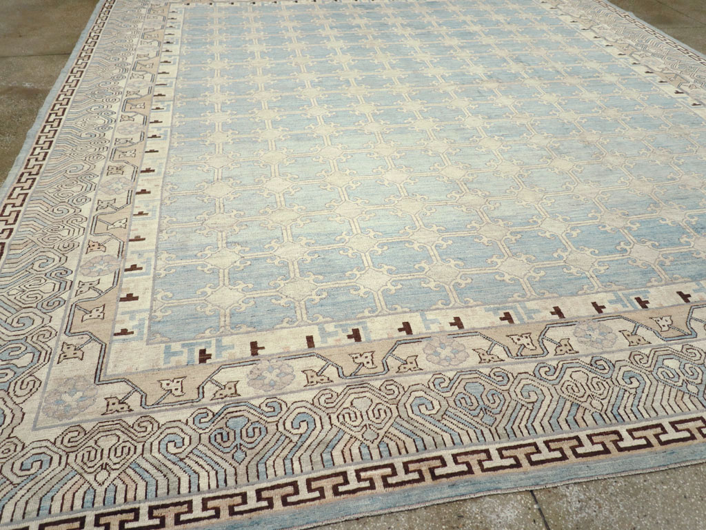Modern East Turkestan Khotan Large Room Size Carpet, No.31342 - Galerie Shabab