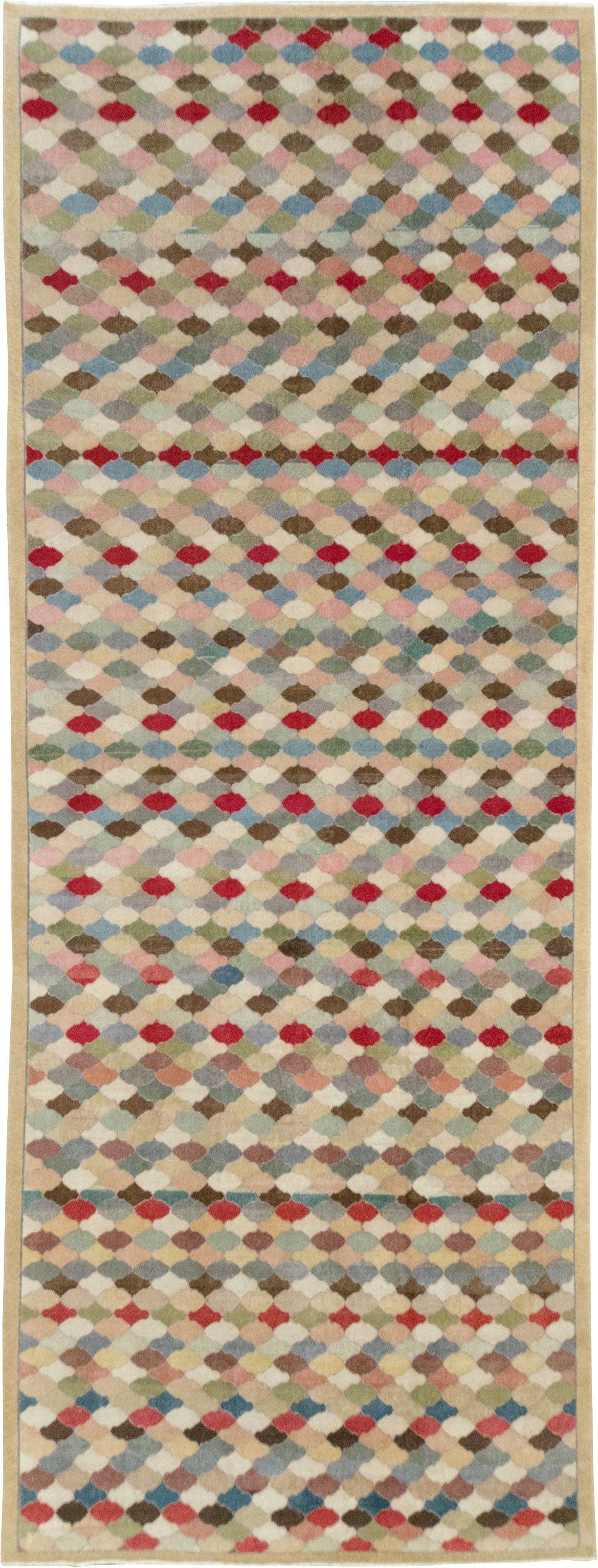 Vintage Turkish Anatolian Wide Gallery Runner, No.31351 - Galerie Shabab