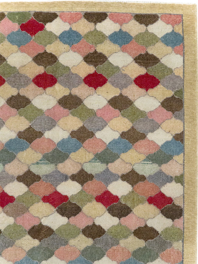 Vintage Turkish Anatolian Wide Gallery Runner, No.31351 - Galerie Shabab