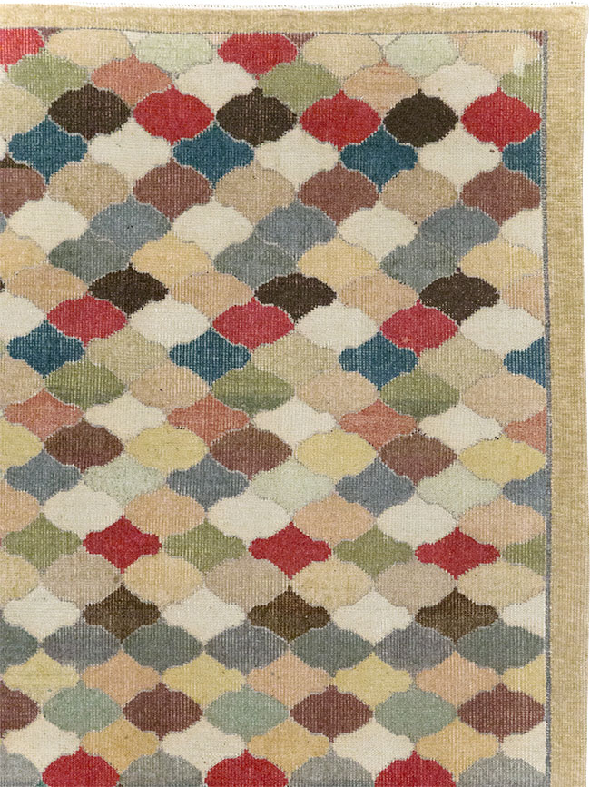 Vintage Turkish Anatolian Wide Gallery Runner, No.31351 - Galerie Shabab