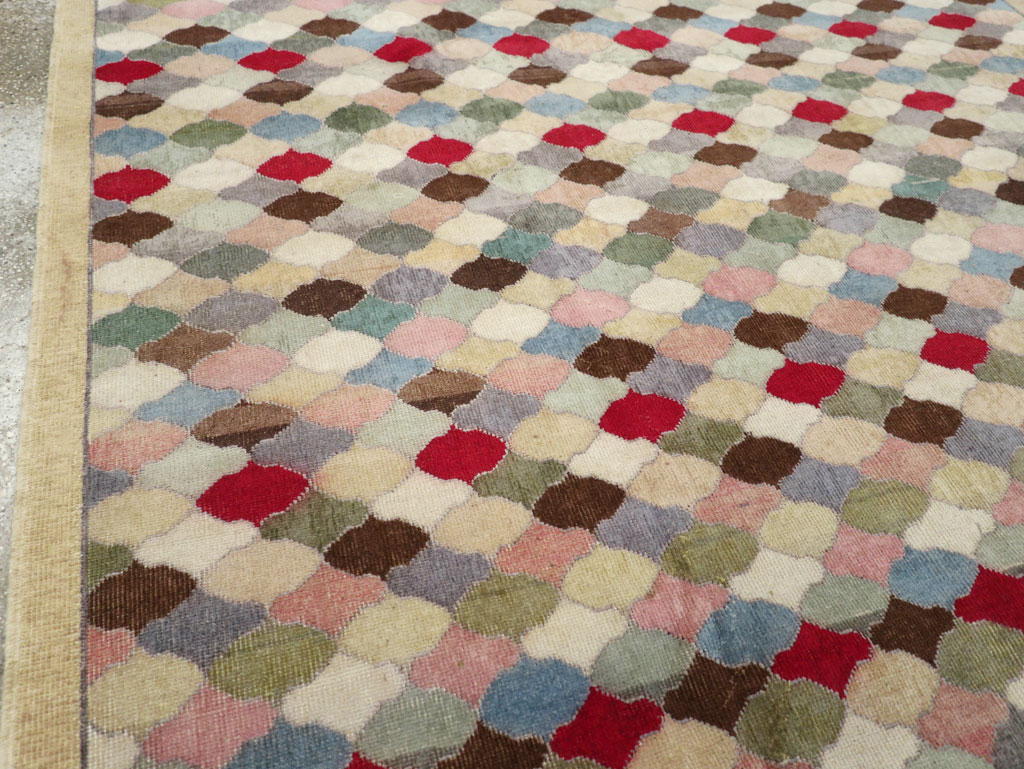 Vintage Turkish Anatolian Wide Gallery Runner, No.31351 - Galerie Shabab