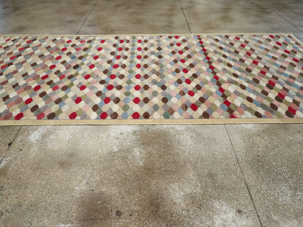 Vintage Turkish Anatolian Wide Gallery Runner, No.31351 - Galerie Shabab