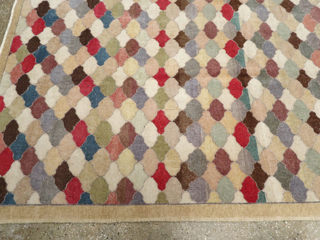 Vintage Turkish Anatolian Wide Gallery Runner, No.31351 - Galerie Shabab