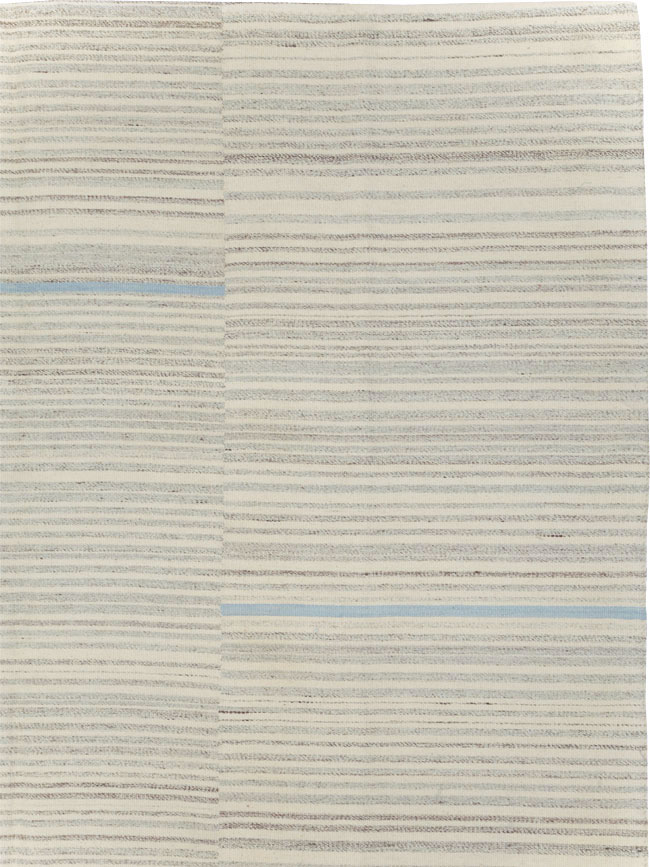 Contemporary Turkish Flatweave Kilim Room Size Carpet, No.31355 - Galerie Shabab