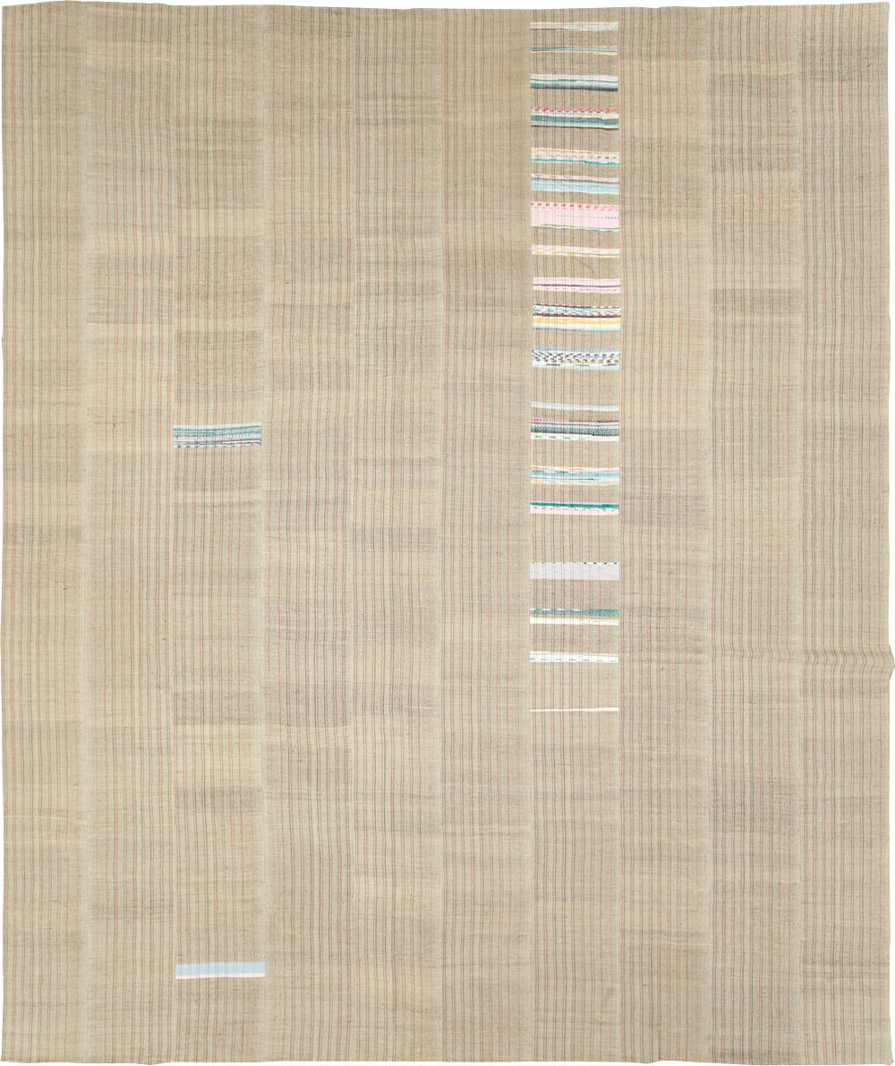 Modern Turkish Flatweave Large Room Size Carpet, No.31357 - Galerie Shabab