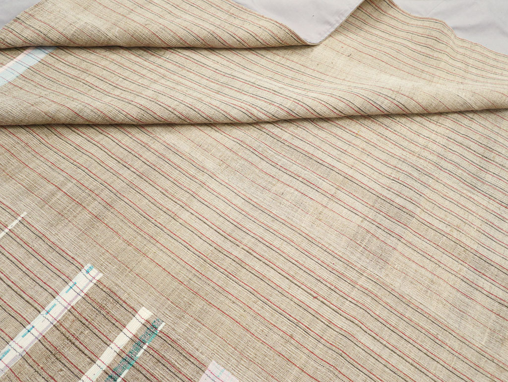 Modern Turkish Flatweave Large Room Size Carpet, No.31357 - Galerie Shabab