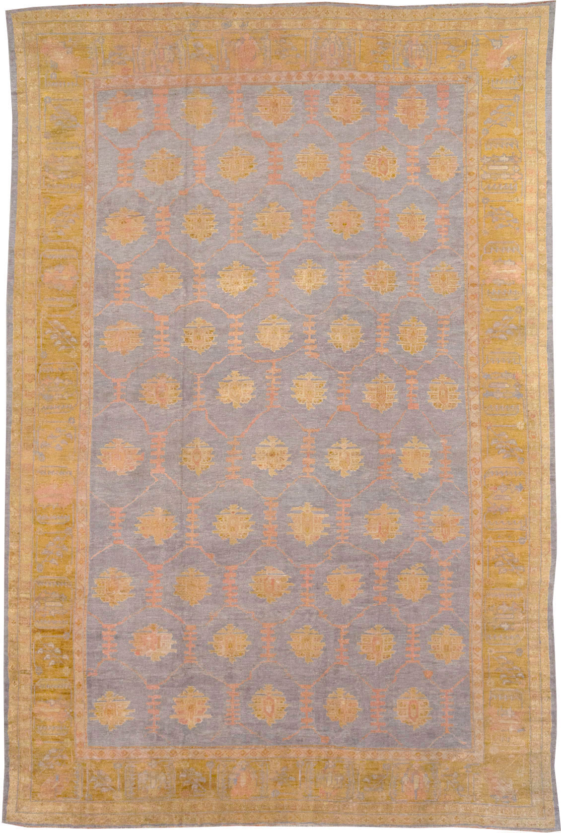 Antique Turkish Oushak Large Carpet, No.31372 - Galerie Shabab