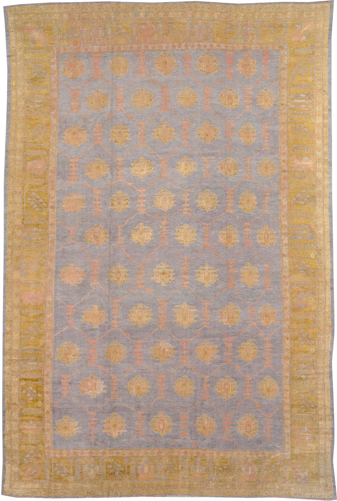 Antique Turkish Oushak Large Carpet, No.31372 - Galerie Shabab