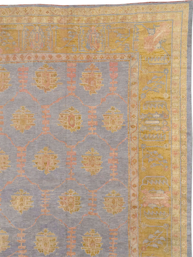 Antique Turkish Oushak Large Carpet, No.31372 - Galerie Shabab