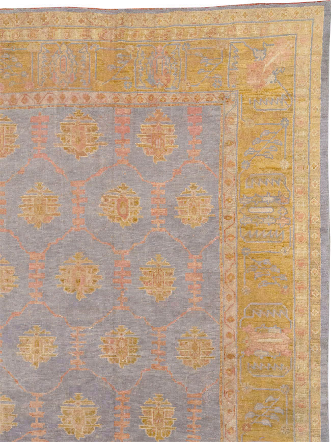 Antique Turkish Oushak Large Carpet, No.31372 - Galerie Shabab