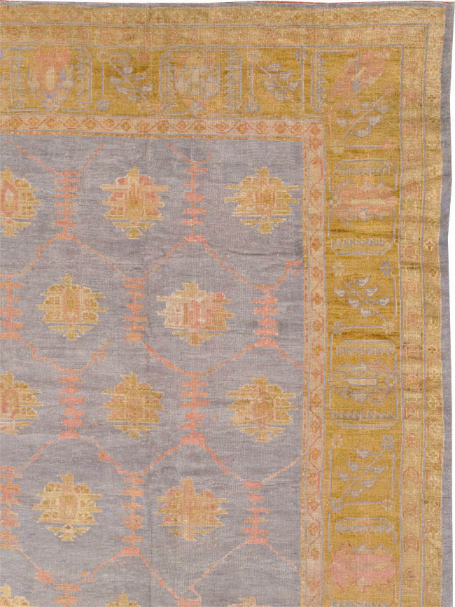 Antique Turkish Oushak Large Carpet, No.31372 - Galerie Shabab