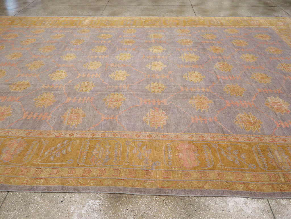 Antique Turkish Oushak Large Carpet, No.31372 - Galerie Shabab