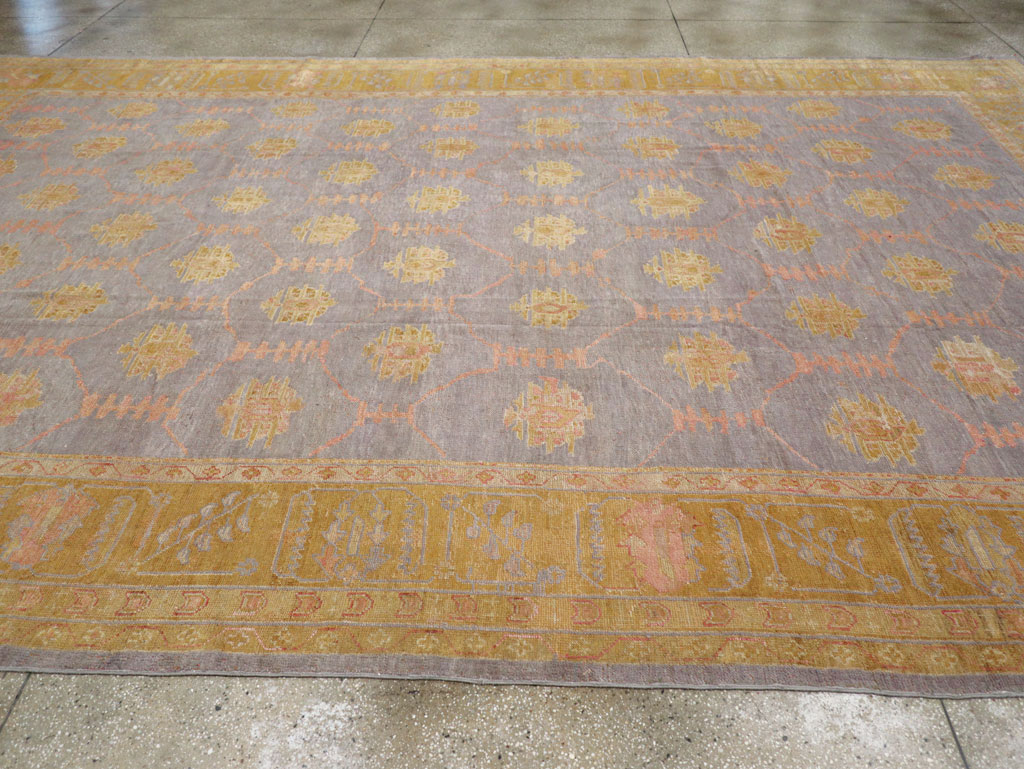 Antique Turkish Oushak Large Carpet, No.31372 - Galerie Shabab