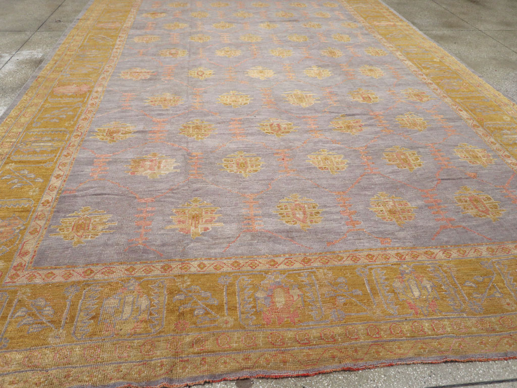 Antique Turkish Oushak Large Carpet, No.31372 - Galerie Shabab