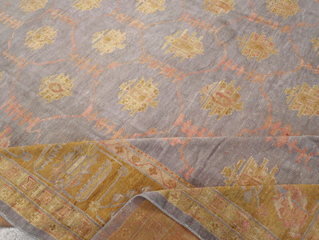 Antique Turkish Oushak Large Carpet, No.31372 - Galerie Shabab