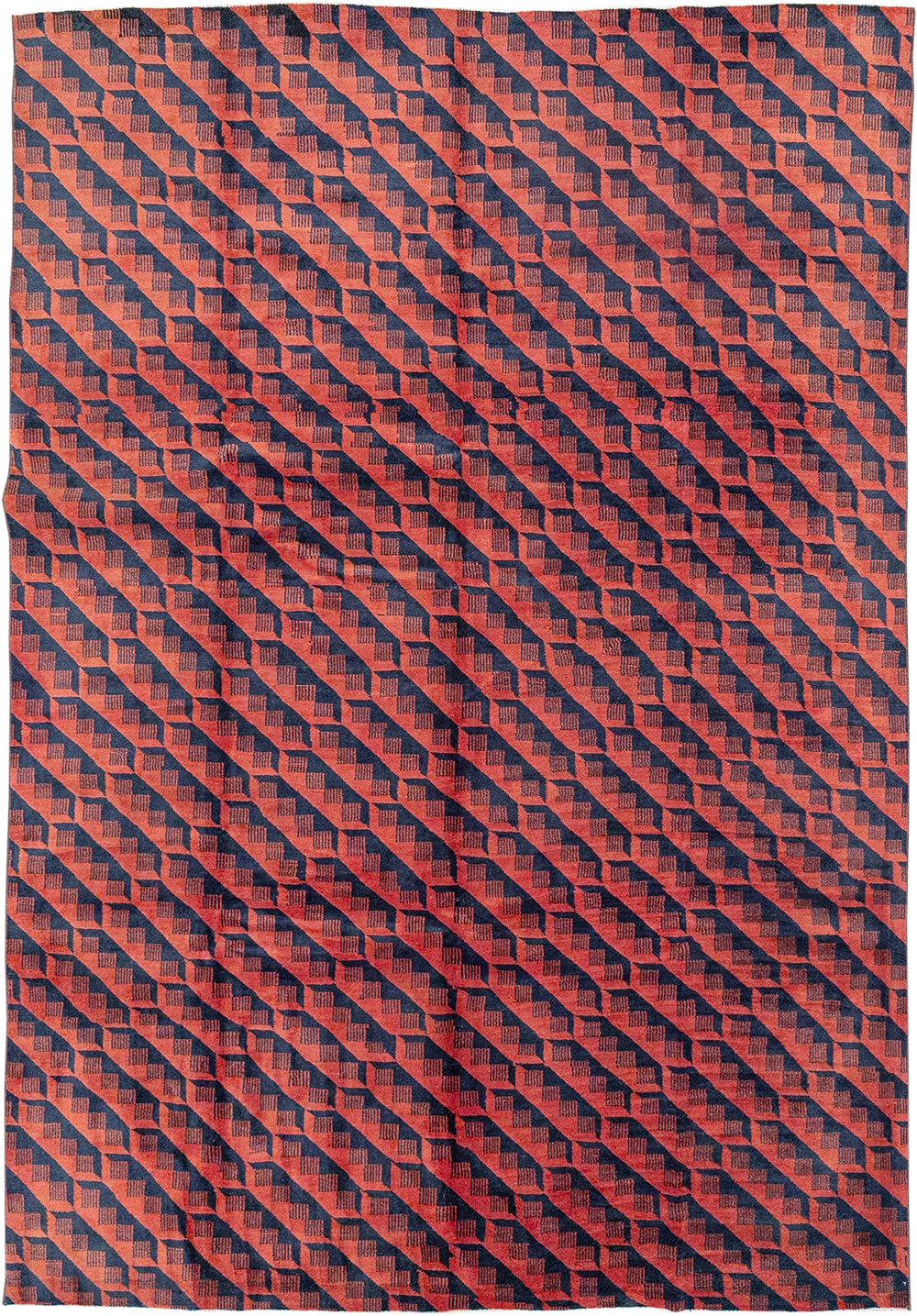 Vintage Anatolian Deco Carpet, No.31375 - Galerie Shabab