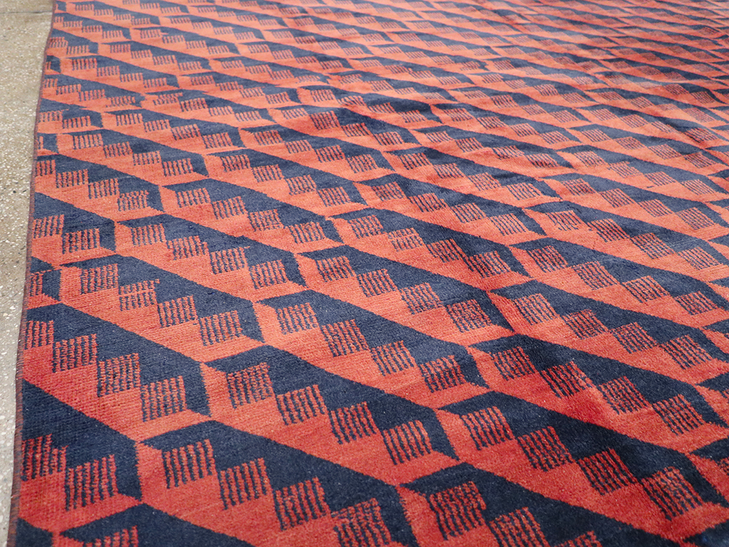 Vintage Anatolian Deco Carpet, No.31375 - Galerie Shabab