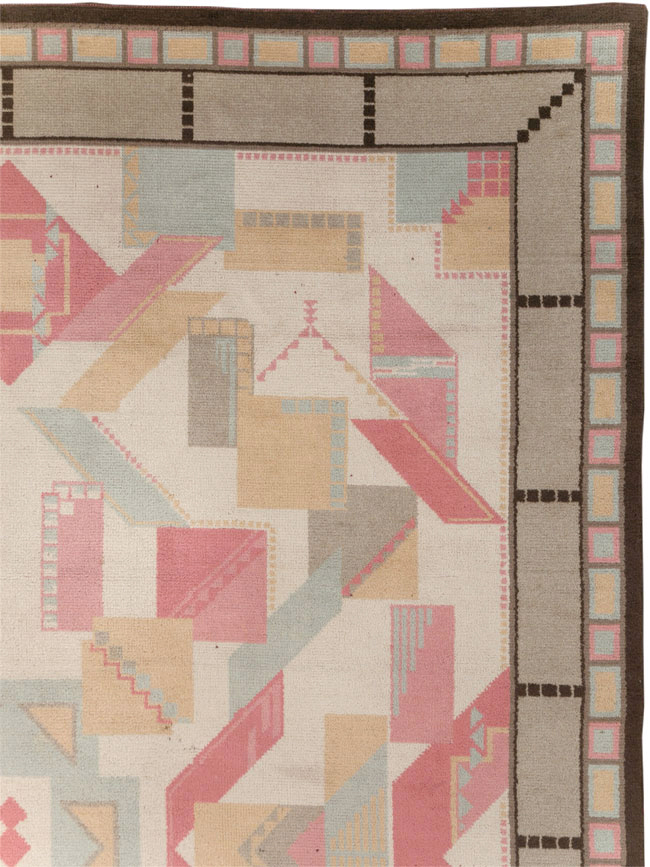 Vintage European Art Deco Large Room Size Carpet, No.31378 - Galerie Shabab