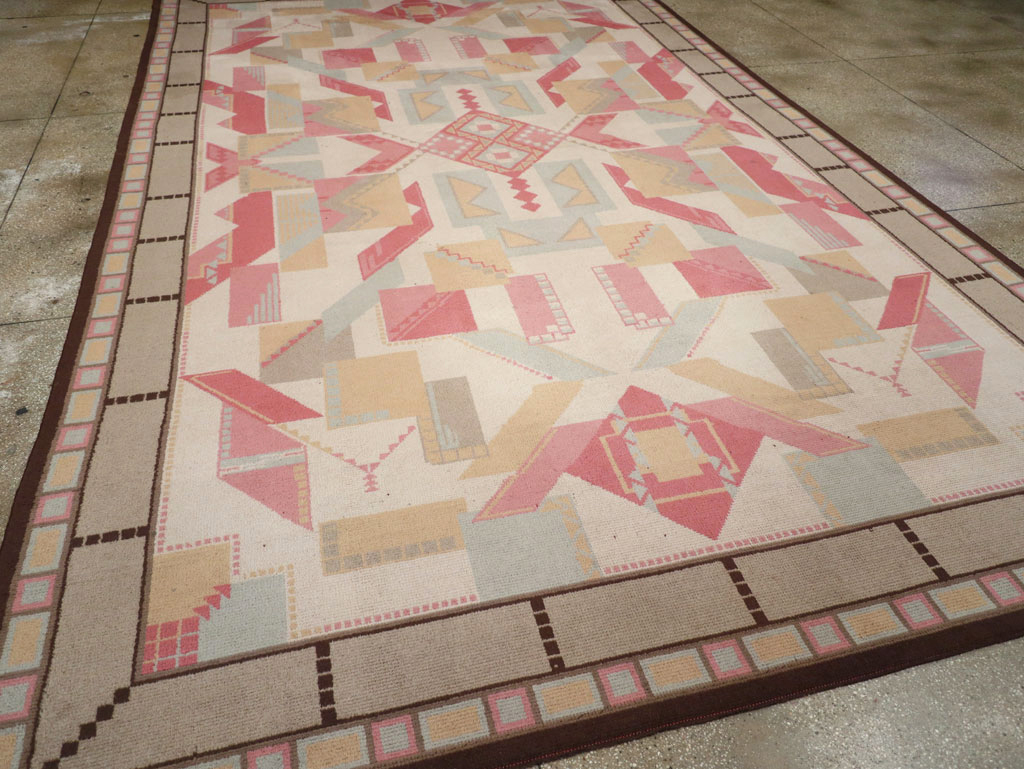 Vintage European Art Deco Large Room Size Carpet, No.31378 - Galerie Shabab