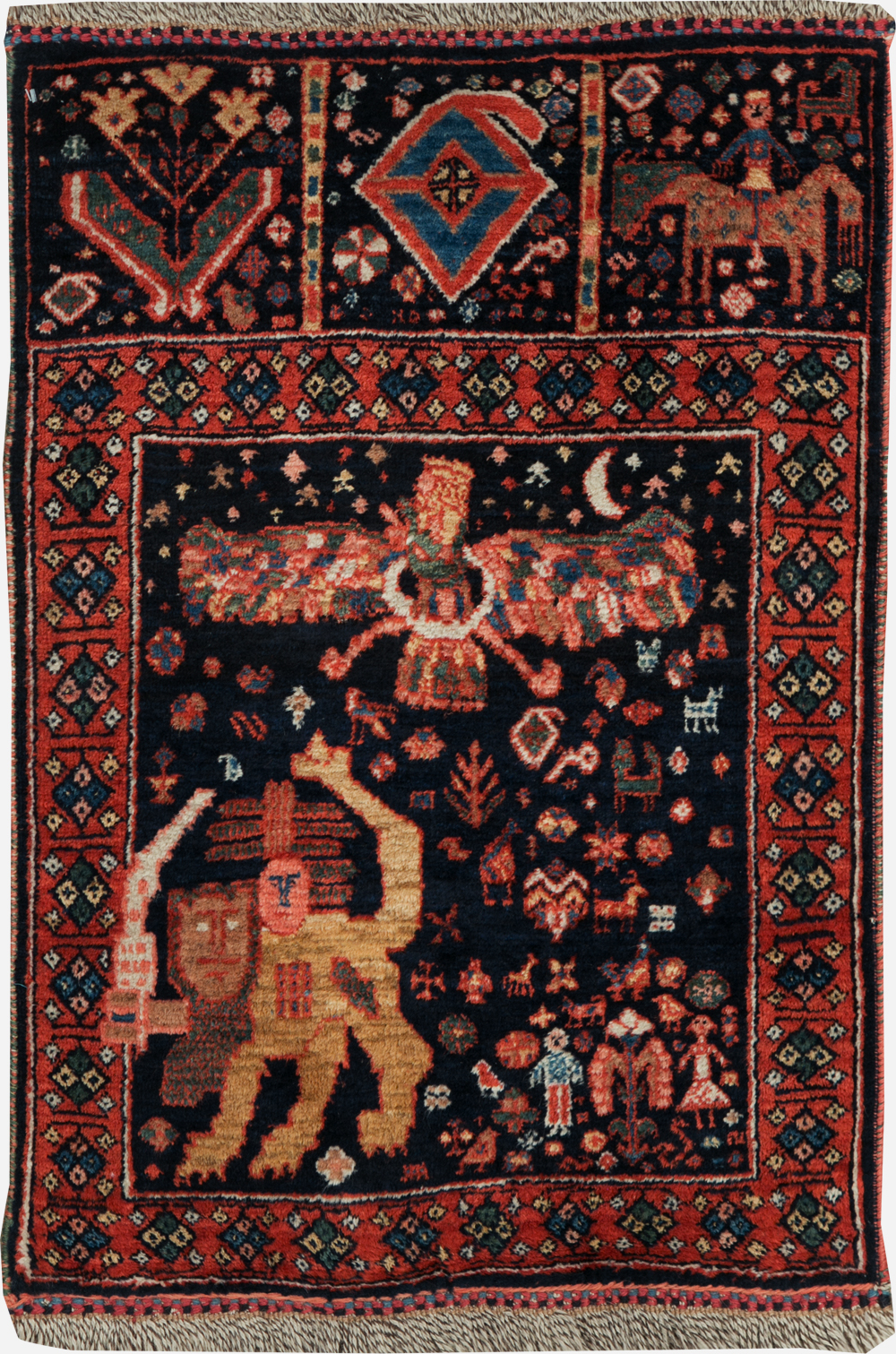 Persian Qashqai Pictorial Rug, No.31396 - Galerie Shabab