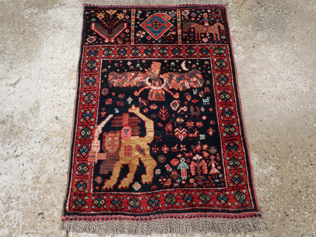 Persian Qashqai Pictorial Rug, No.31396 - Galerie Shabab