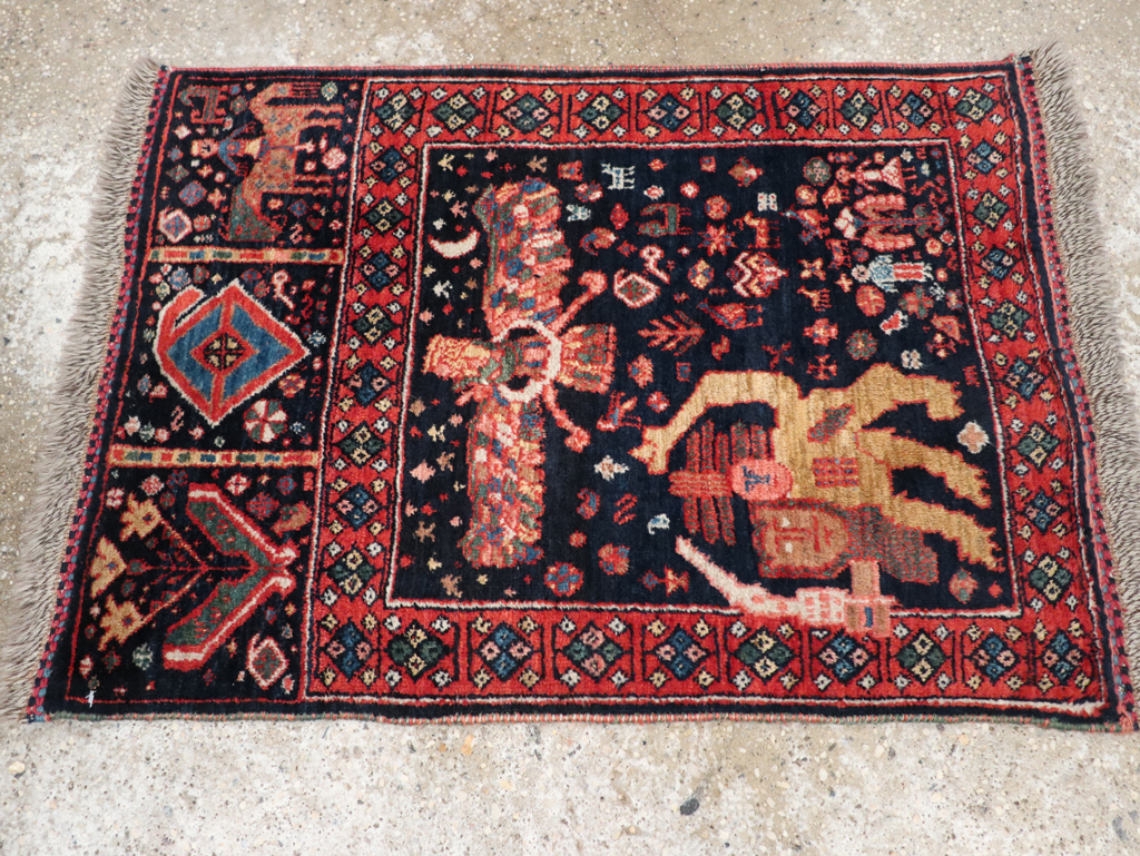 Persian Qashqai Pictorial Rug, No.31396 - Galerie Shabab